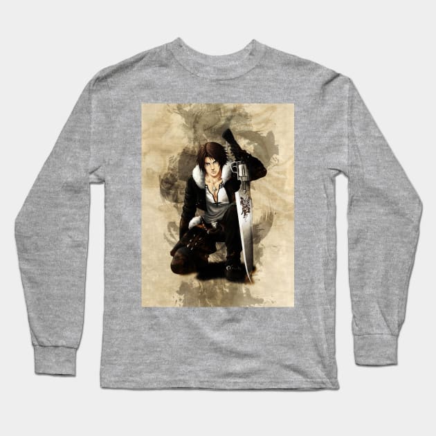 Squall leonhart Long Sleeve T-Shirt by mcashe_art